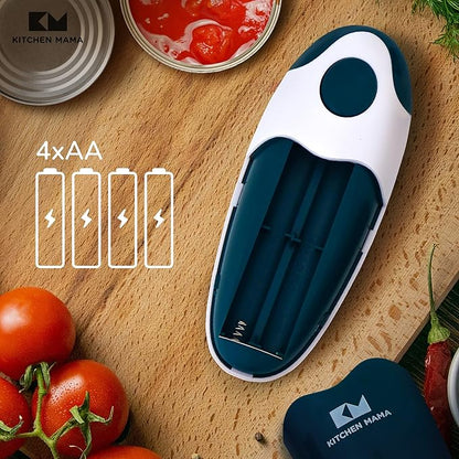 Kitchen Mama Auto 2.0 Electric Can Opener: Blade Opens Almost Any Can Pop or Soda Can - Automatic, Hands Free, Safe, Smooth Edge, Lid Remover, Battery Operated, Cordless, YES YOU CAN (Navy Blue) - Image 7
