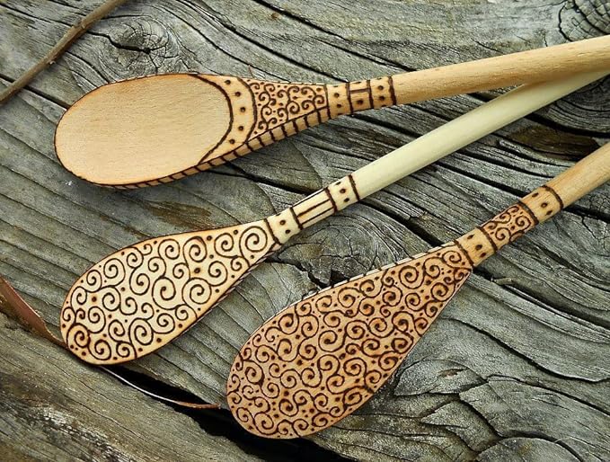 Kitchen Wooden Spoons Mixing Baking Serving Utensils Puppets 12 In - 12 Pack - Image 3