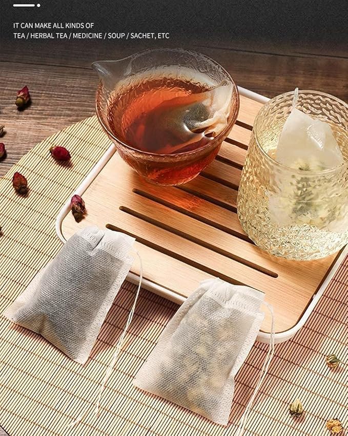 200pcs Disposable Tea Bags for Loose Leaf Tea, Tea Filter Bags with Free Tea Spoon for Loose Tea Loose Leaf Tea, Coffee, Spice, Herbs (QS53) - Image 7