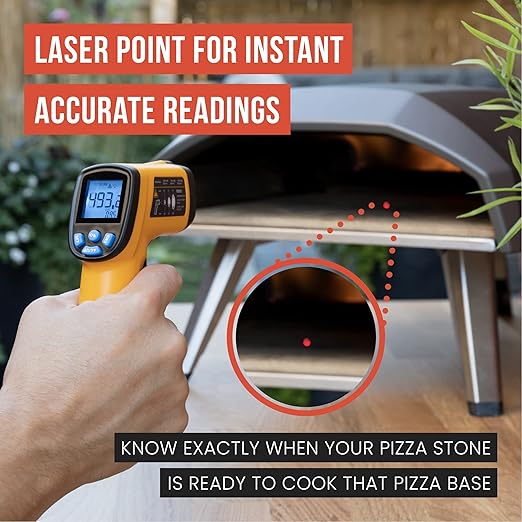 Chef Pomodoro Digital Oven Thermometer, Infrared Thermometer for Cooking, Kitchen Gadgets, LCD Display, Food Thermometer Digital for Pizza Oven, Gas Oven, Electric Oven, BBQ, and More -58℉～1022℉