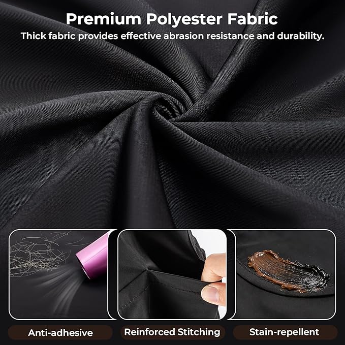 Noverlife Hair Stylist Apron with 4 Pockets, Hair Resistant 34 Inch Long Hairdresser Aprons w/Adjustable Strap for Salon