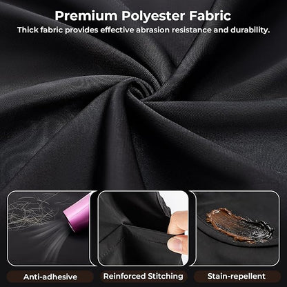 Noverlife Hair Stylist Apron with 4 Pockets, Hair Resistant 34 Inch Long Hairdresser Aprons w/Adjustable Strap for Salon