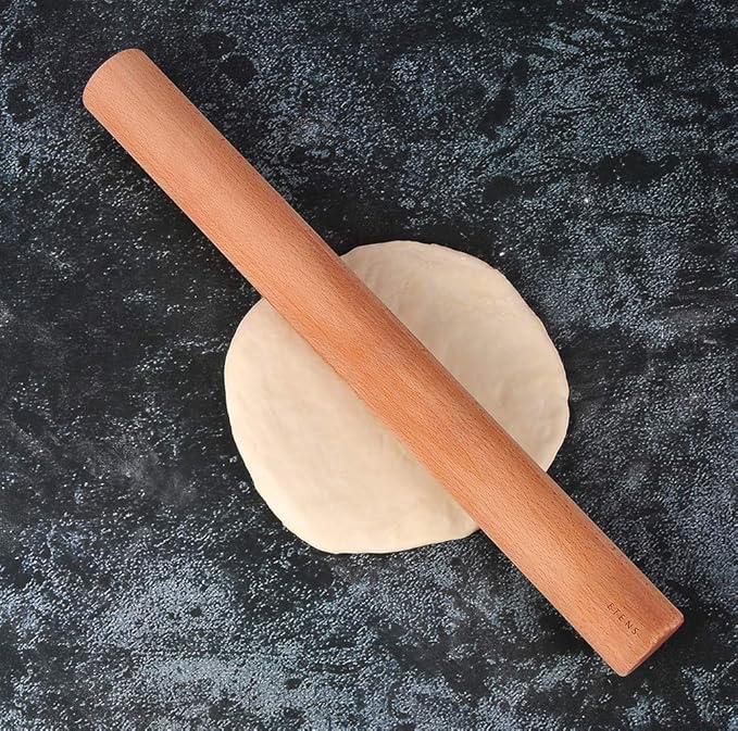 Etens Rolling Pin 17.3Inch, Professional Dowel Wood Rolling Pins for Baking Pasta Pizza Pie and Cookie, Wooden Dough Roller Pin (Straight Style, Large 1.73 Inch Diameter) - Image 4