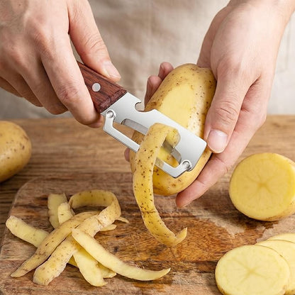 Multifunctional Vegetable Peeler for Kitchen & Bottle Opener,2 in 1 Stainless Steel Paring Knife for Fruit Veggie,Kitchen Gadgets for Sugar Cane Potato Fruit Pineapple Pumpkin Veggie Peeler - Image 9
