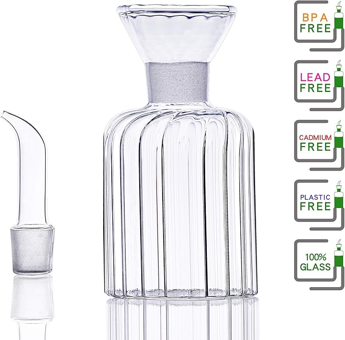 HAIZEEN 5 oz Glass Oil Dispenser Bottle,No Funnel Needed Cruet Decanter - Image 4