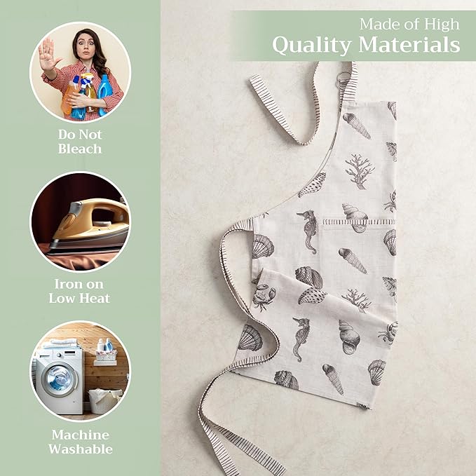 Maison d' Hermine 100% Cotton Apron for women with Pocket Kitchen Chef Apron for Men Cooking Mothers Day Gifts - Image 3