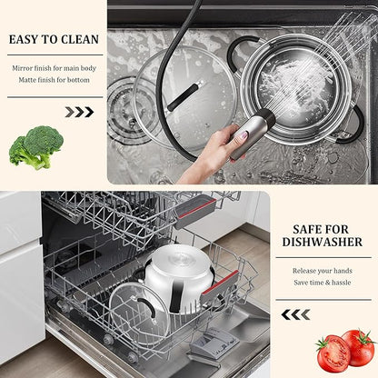 E-far 4 Quart Stockpot, Stainless Steel Pot with Visible Lid for Cooking Soup Pasta, Tri-Ply Thick Base for Induction Gas, Small Cooking Pot with Dual Heat Proof Handles, Non-Toxic & Dishwasher Safe - Image 7