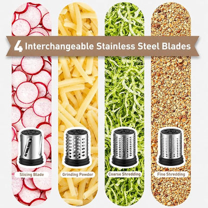 Stainless Steel Cheese Grater Attachment for KitchenAid Stand Mixer,4 Drum Blades for Slicing and Shredding Cheese & Vegetables,Dishwasher Safe Kitchen Prep Accessory for Salad Prep - Image 3