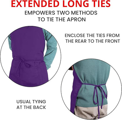 Utopia Kitchen 10 Pack Bib Apron Adjustable with 2 Pockets, Water and Oil Resistant, Cooking Kitchen Chef Apron for Women Men - Image 6