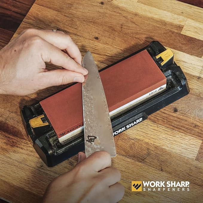 Work Sharp Benchtop Whetstone Knife Sharpener - For Knives & Edged Tools - Kitchen, Pocket, & Fillet Knives