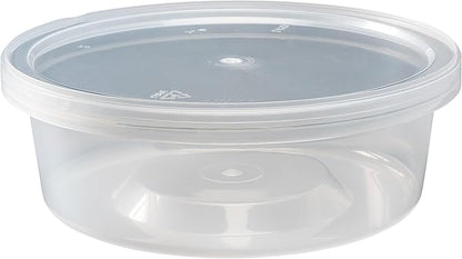 DuraHome - Deli Containers with Lids 8 oz. Leakproof - 40 Pack Plastic Microwavable Clear Food Storage Container/Slime Premium Heavy-Duty Quality, Freezer & Dishwasher Safe - Image 7