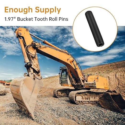 Bucket Teeth Pins 1.97 Inch Long, for X156 Series P156 X156 X156S X156L X156T X156TWL He-nsley Style Teeth and Adapters, Replacement Roll Pins 10 Pack