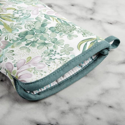 Martha Stewart Succulents Oven Mitt 2-Pack Set, Green, 7"x13" - Image 3