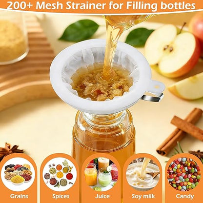 6 Pack Stainless Steel Canning Funnel for Filling Mason Jar with Mesh Strainer, Wide & Narrow Mouth Funnels for Kitchen Use, Filling Bottles & Dry Ingredients, Kitchen Gadgets Canning Supplies Kit - Image 4