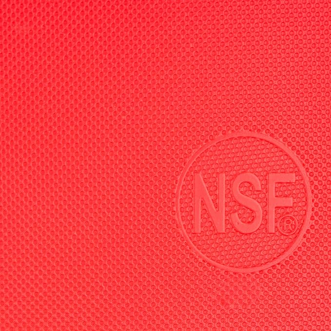 Thirteen Chefs Extra Large 24 x 18 Red Cutting Board - HDPE Plastic, 1/2" Thick Poly for Commercial Restaurant Kitchens, NSF Stamped - Image 3