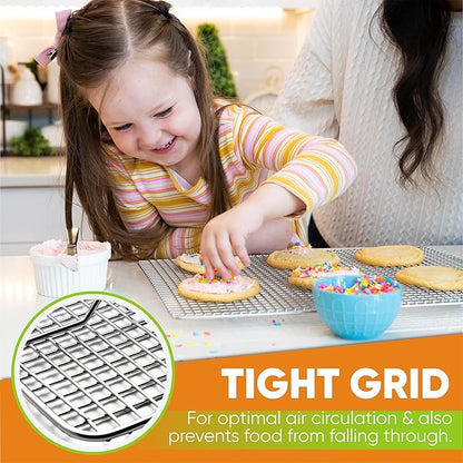 Spring Chef 11.5 x 16.5 Inch Stainless Steel Cooling Racks for Cooling & Baking - Oven Safe - Wire Roasting Racks for Oven Use - Fits Half Sheet Cookie Pan - Dishwasher Safe - Set of 2 - Image 7