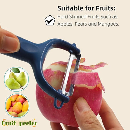 Trez Treamer 6-Pack Vegetable Peelers for Kitchen,Stainless Steel Apple Peeler Set for Veggie Carrot Fruit Zucchini Cucumber Peeler Sharp Potatoes & Potato Peeler Bulk with Non-Slip Handle (Y) - Image 2