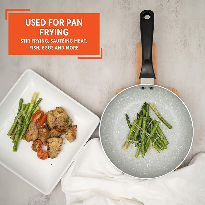 IMUSA 8" Premier Ceramic Nonstick Fry Pan with Cool Touch Handle, Matte Black - Image 6