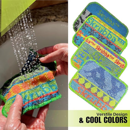 Wet-it! Skrubba 3-Pack Reusable Dish Scrubbers – Non-Scratch Scouring Pads for Kitchen & Household – Eco-Friendly, Dishwasher Safe Scrub Sponges for Dishes, Pots & Pans (Vogue) - Image 6