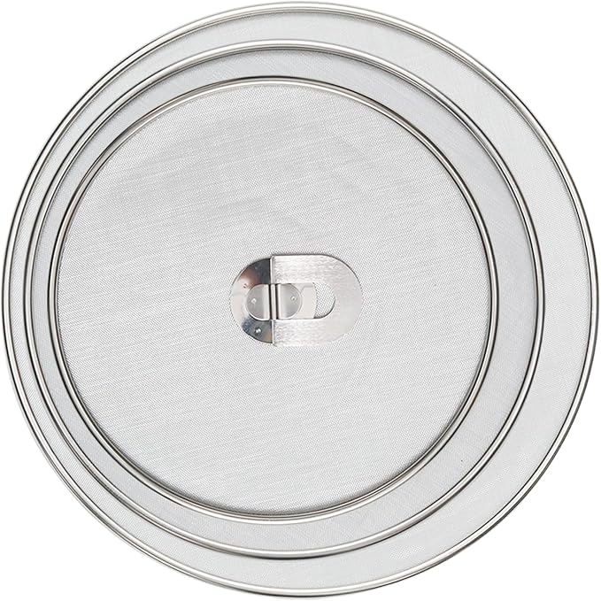3 Pack Silver Stainless Steel Splatter Screens (9.8", 11.4", 13"), Grease Splatter Guard Ultra-Fine Mesh, Foldable Knob for Cooking/Chefs/Home Cooks by Unknown