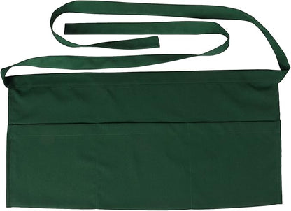 Resist water 3 big Pockets Waist Server Apron Kitchen Restaurant Unisex Half Aprons by SEW+UR+LIFE
