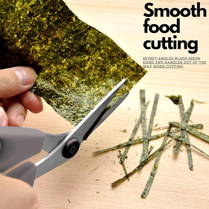 CANARY Japanese Kitchen Shears with Cutter 7.5" Offset Angled Blade, Made in JAPAN, Dishwasher Safe Come Apart Blade, All-Purpose Detachable Kitchen Scissors, Rust Proof Japanese Stainless Steel, Gray - Image 3