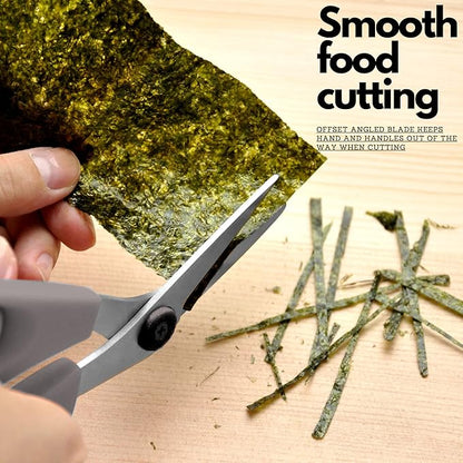 CANARY Japanese Kitchen Shears with Cutter 7.5" Offset Angled Blade, Made in JAPAN, Dishwasher Safe Come Apart Blade, All-Purpose Detachable Kitchen Scissors, Rust Proof Japanese Stainless Steel, Gray - Image 3