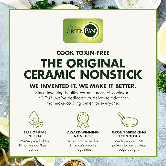 GreenPan 5 Piece Cooking Utensil Set, Flexible Nonstick Silicone, Stain-Free, Tongs, Turner, Spatula, Skimmer, and Slotted Spoon, Black - Image 4