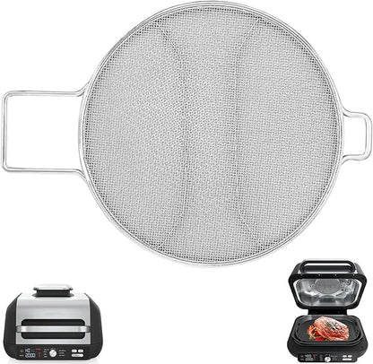 Splatter Shield for Ninja Foodi IG651, Replacement Stainless Steel Splatter Screen Air Fryer Accessories for Ninja Foodi Smart XL Pro 7-in-1 Indoor Grill, IG600, IG601, IG651 Air Fryer
