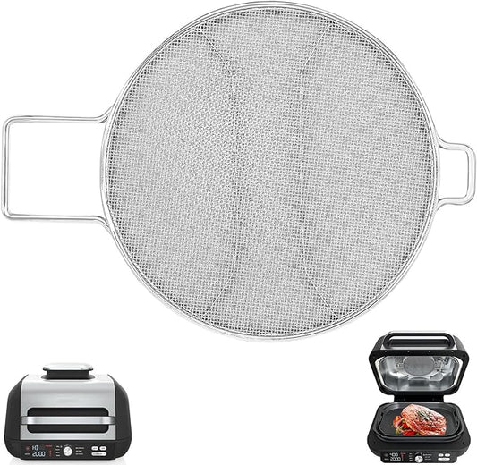 Splatter Shield for Ninja Foodi IG651, Replacement Stainless Steel Splatter Screen Air Fryer Accessories for Ninja Foodi Smart XL Pro 7-in-1 Indoor Grill, IG600, IG601, IG651 Air Fryer
