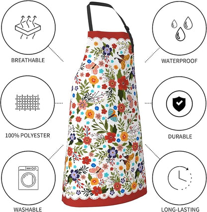 Funny Apron Polyester Grooming Aprons with Pocket for Cooking Kitchen Grilling Adults