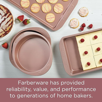 Farberware Nonstick Bakeware Meatloaf/Nonstick Baking Loaf Pan - 9 Inch x 5 Inch, Rose Gold