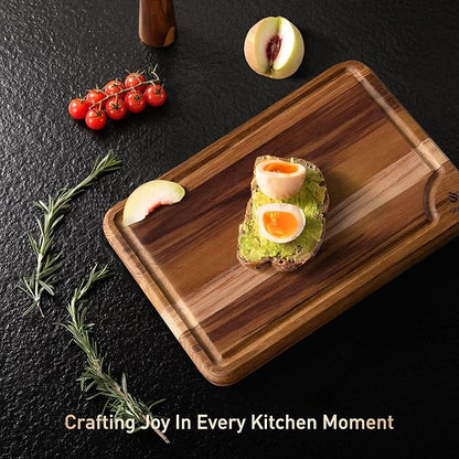 Teak Cutting Board 15inch Non Slip Over Sink Kitchen 2025 First Apartment Essentials Wooden Cutting Board New Home Must Haves Accessories House Warming Decor Housewarming Hostess Host Gifts L - Image 9