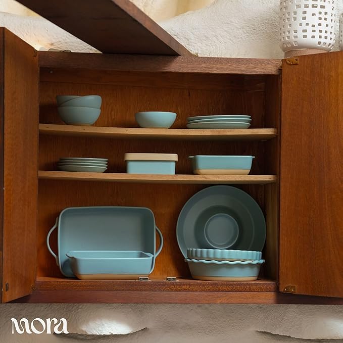 Mora Ceramic Baking Dish with Handles For Casserole, Lasagna, Gratin, Broiling, Roasting, and Baking. Large 9x13 in Pan, Extra Deep - Porcelain Serving Bakeware from Oven to Table. Freezer Safe - Iris - Image 6