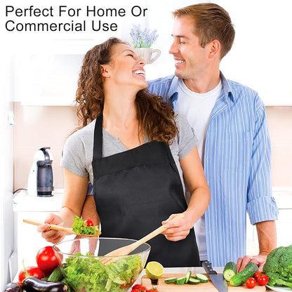 Foaincore Bib Aprons, Unisex Apron No Pocket Bulk Machine Washable Plain Aprons for Women Men Chef Kitchen Drawing - Image 5