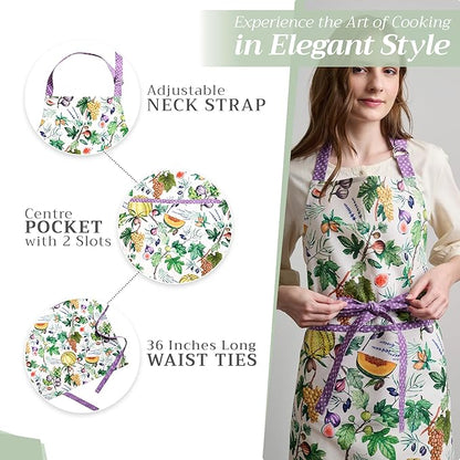 Maison d' Hermine 100% Cotton Apron for women with Pocket Kitchen Chef Apron for Men Cooking Mothers Day Gifts - Image 5