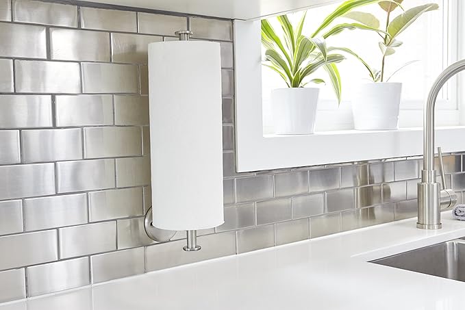 Paper Towel Holder Wall Mount - Under Cabinet Paper Towel Holders - Anti-Rust, Mounts On Wall or Cabinet, Vertically or Horizontally, Durable, Premium Elegant Design- Quick and Easy Installation - Image 5