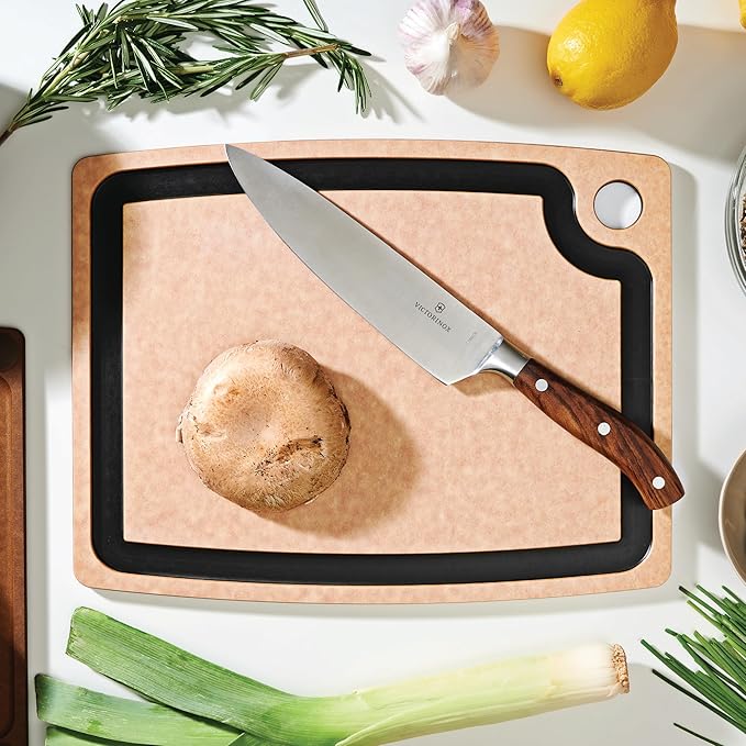 Epicurean Gourmet Series Cutting Board with Juice Groove, 14.5-Inch by 11.25-Inch, Natural/Slate - Image 2