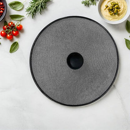 Amosfun Stainless Steel Mesh Splatter Guard Pan Lid Splatter Screen Cover With Knob Handle for Frying Pan Skillet Diameter 13 Inch