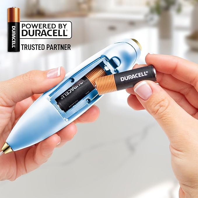 Zulay Kitchen Powerful Milk Frother Wand With 4 AA Duracell Batteries - Ultra Fast Handheld Drink Mixer - Electric Whisk Foam Maker for Coffee, Lattes, Cappuccino, Matcha & Creamer - Blue & Gold - Image 6