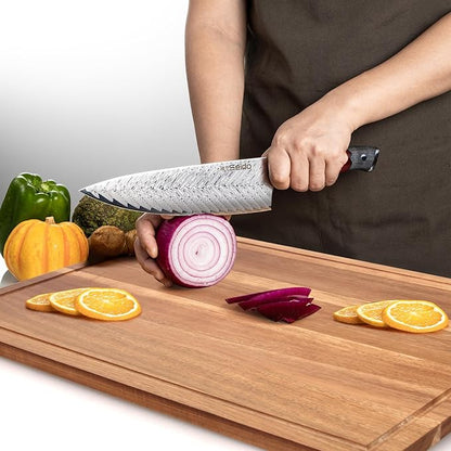 24"x18" XXL Extra Large Acacia Wood Cutting Boards for Kitchen Meat Big Wooden Cheese Charcuterie Board Hardwood Solid Chopping Board Bread Thick Olive Butcher Block Giant Turkey Serving Carving Board - Image 3