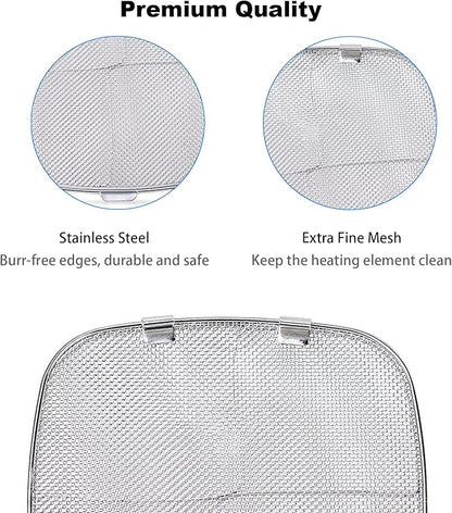 Replacement Stainless Steel Splatter Shield for Ninja Foodi AG301, Fine Mesh Splatter Screen Accessories for Ninja Foodi AG300, AG300C,AG301C, AG302, AG400 Indoor Grill