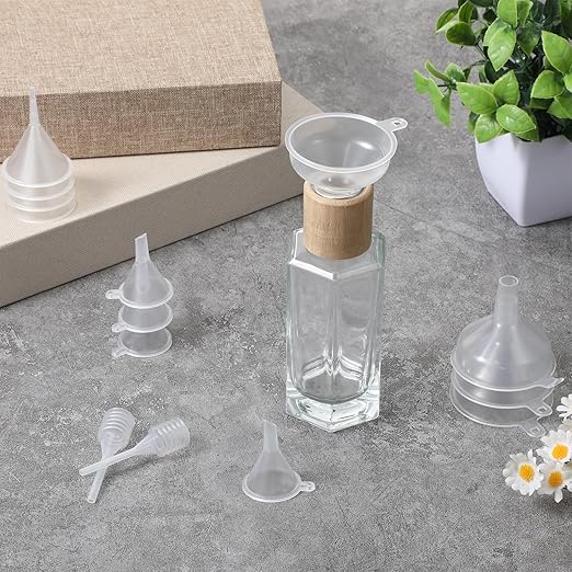 14 Pack Small Funnel Kit 3 Sizes with Droppers for Kitchen Bottles Essential Oils Capsules Pet Souvenirs Pet Souvenirs Perfume Precise Multifunctional Pouring for Garage Labs Cooking