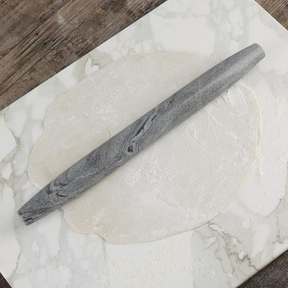 Koville African Natural Marble French Rolling Pin, 16inch Non-Stick Rolling Pin for Baking, Dough Roller for Pasta, Dumpling, Fondant, Pie, Bread, Pizza, Kitchen Baking Tools(Monte Grigio) - Image 4