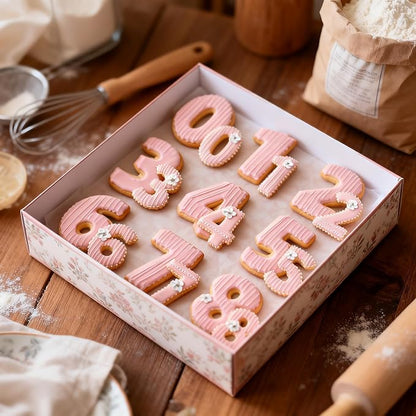 ZADE Number Cookie Cutters 9 Pcs, 4 Inch Stainless Steel Number Cookie Cutters Set, Numbers 0-8 (6 Reverses to 9) Cookie Fondant Dough Kitchen Baking for Birthday Holiday Family Party
