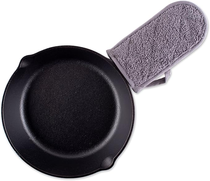 DII Basic Terry Collection Quilted 100% Cotton, Pan Handle, Gray, 3 Piece - Image 4