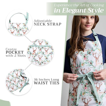 Maison d' Hermine 100% Cotton Apron for women with Pocket Kitchen Chef Apron for Men Cooking Mothers Day Gifts - Image 5