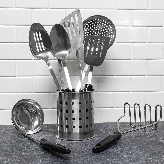 Chef Craft Basic Stainless Steel Turner/Spatula, 13.75 inch, Black - Image 3