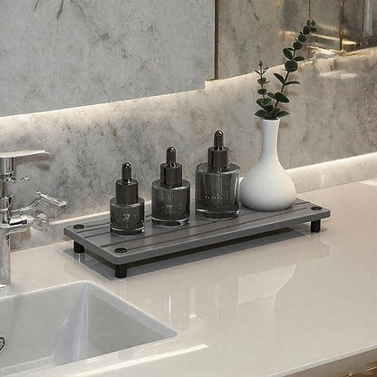 Quick Dry Sink Caddy Kitchen Sink Organizer, Water Absorbing Stone Tray for Sink, Stone Drying Tray, Diatomite Faucet Mat & Protector, Dispenser Sponge Holder, Stone Soap Tray for Bathroom Counter - Image 8