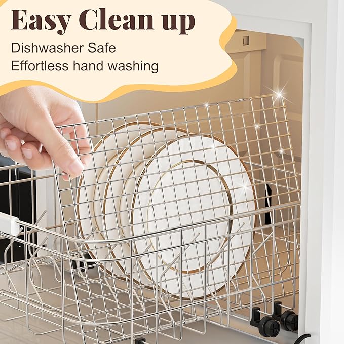 Cooling Racks for Cooking and Baking - 2 PCS 10" x 15" Grid Wire Baking Rack for Oven Cooking, Baking, Grilling, Roasting - Dishwasher Safe Bacon Rack - Fits Jelly Roll Cookie Sheet Pan - Image 4